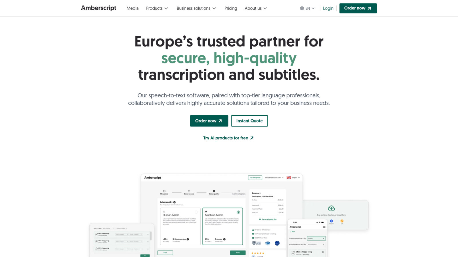Amberscript pour une conformité stricte aux normes RGPD européennes