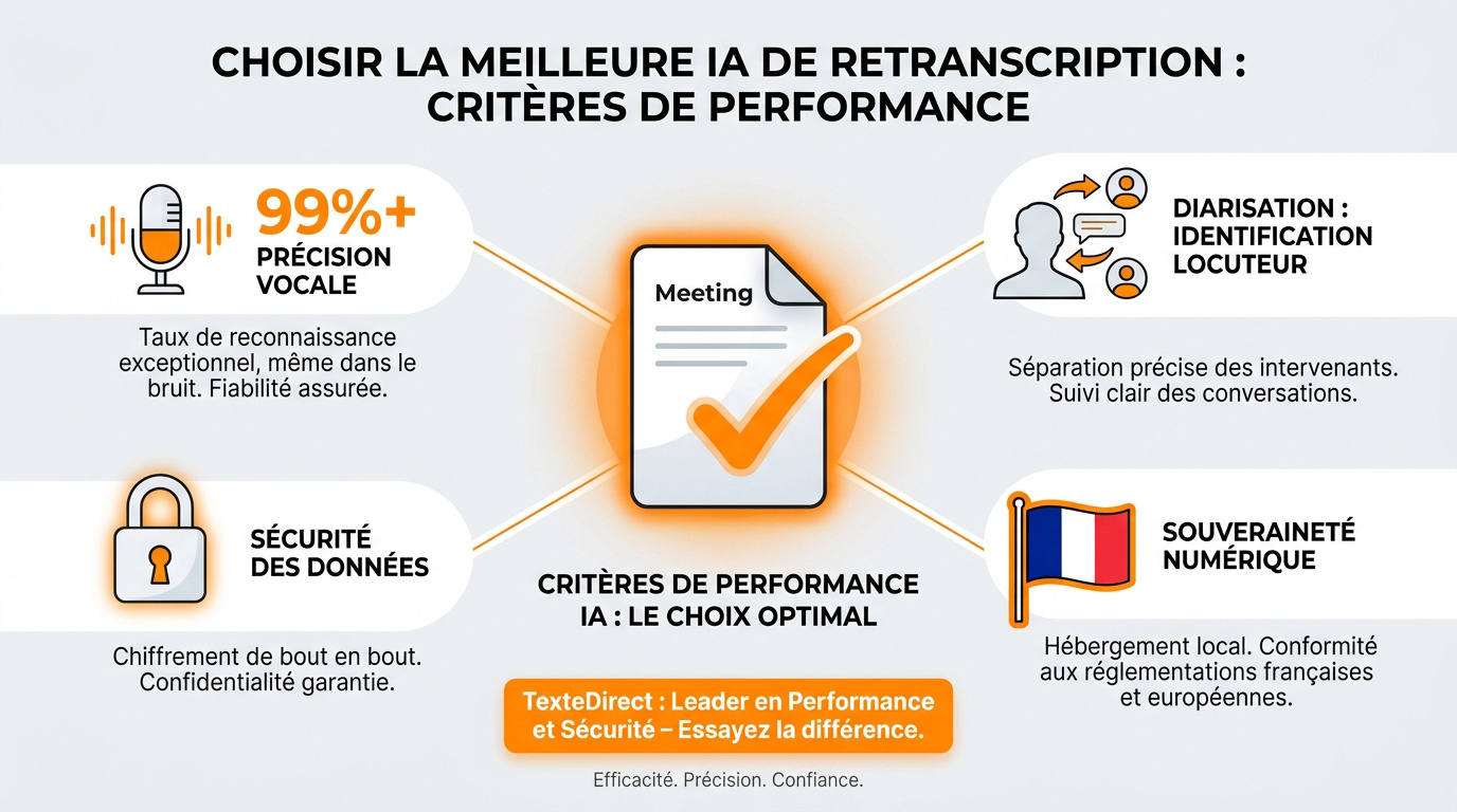 Performance de l'IA pour la transcription de réunion