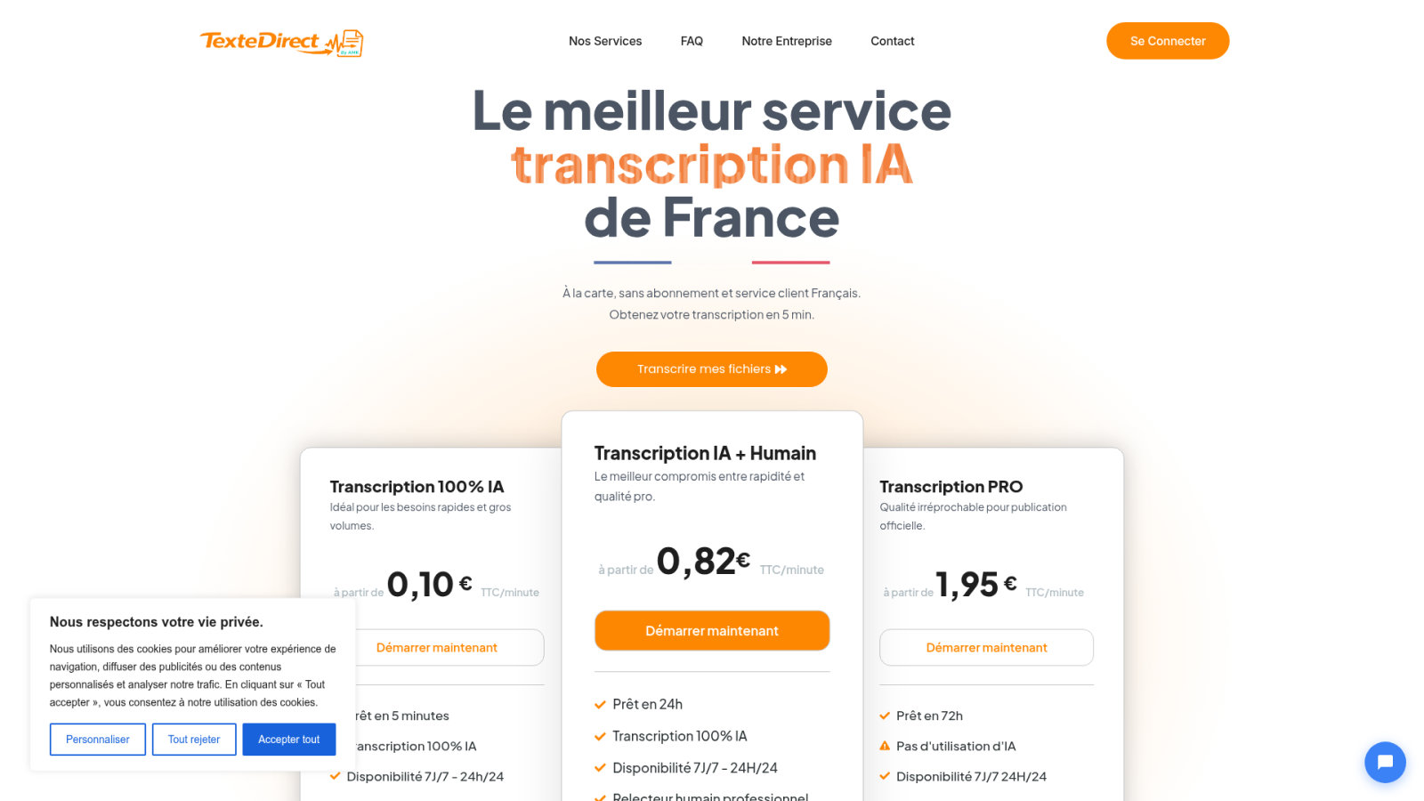 Bénéfices du service à la carte et accompagnement en français