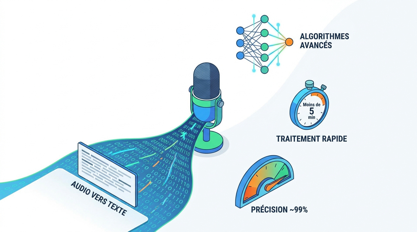 Interface de transcription audio par intelligence artificielle ultra rapide